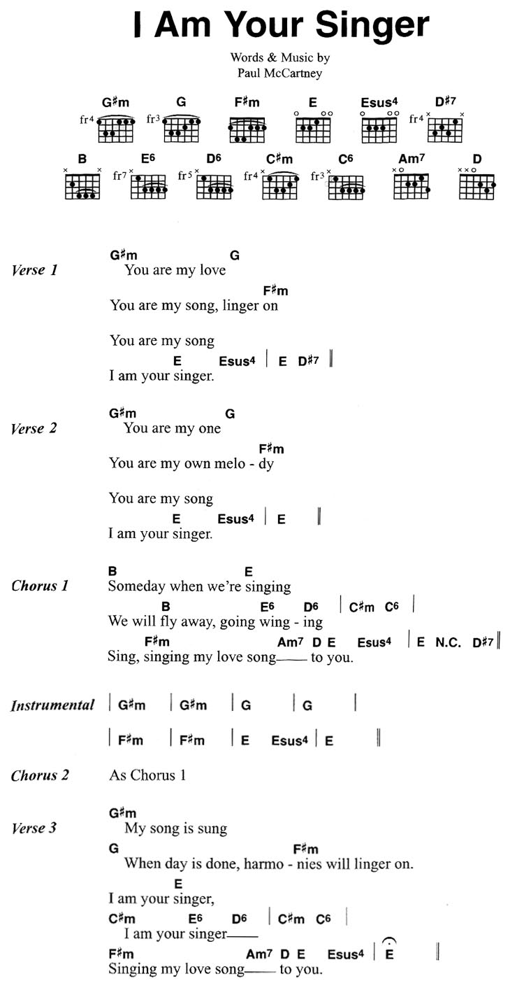 I Am Your Singer