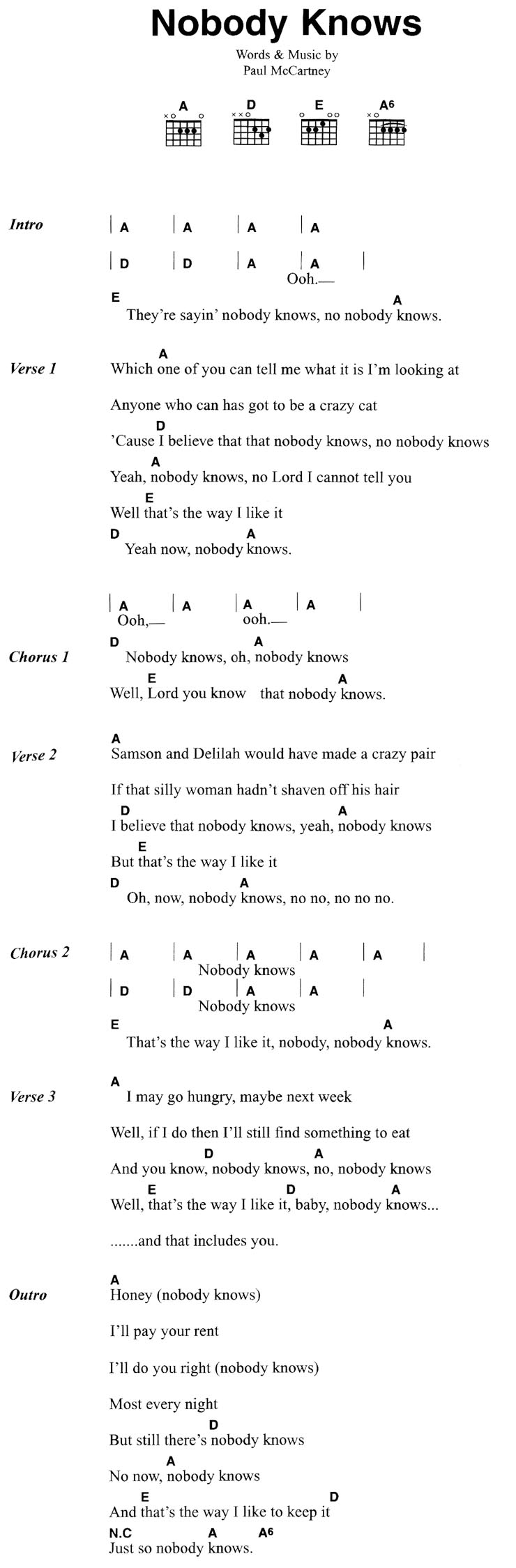 Nobody Knows