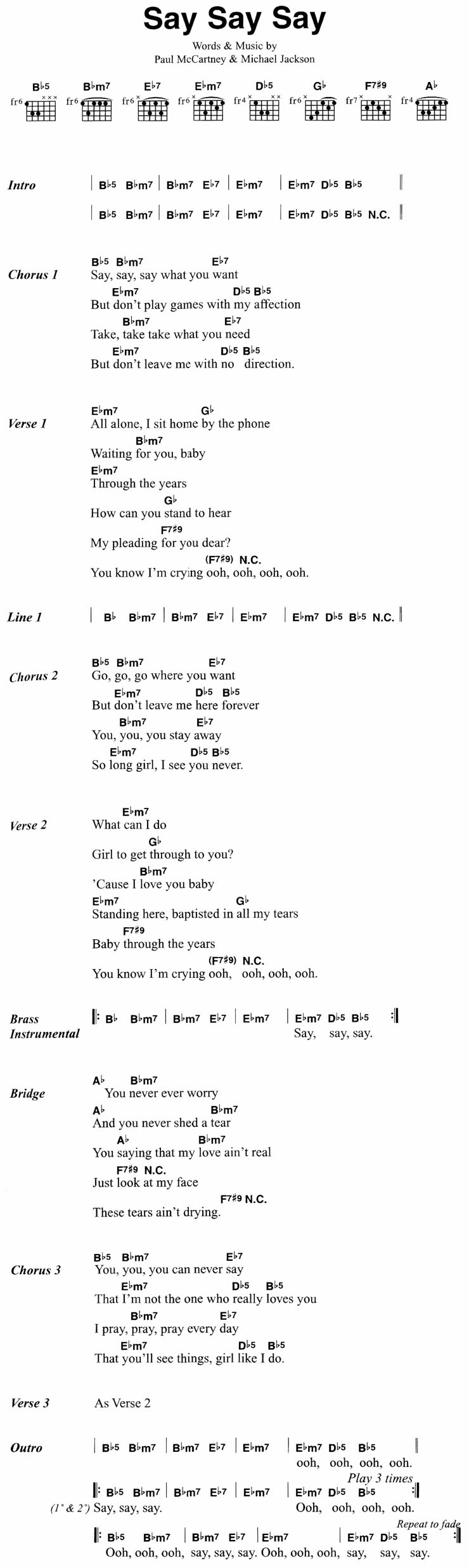 Say Say Say