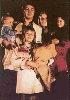 The McCartney children, (left to right) Stella, Heather and Mary
