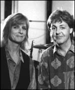 Second chance: Paul and his first wife Linda, who was also a member of Wings.