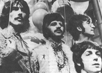 The Fab Four as featured on 'Our World' where the single was premiered.