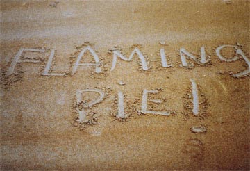 A sandy celebration of the new album, made and photographed on the day of its release by CS reader Nancy Lester of Indianapolis, USA